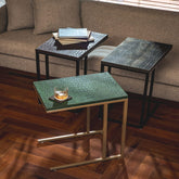 House Of Anantaa Furniture black/gold Insert Table (Black/Gold)