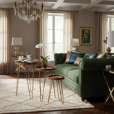 House Of Anantaa Furniture Orange/Brown Byzantine Nesting Table- Set of 3