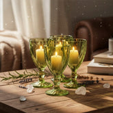 House Of Anantaa Vase & Candle Holder Aurora Candle Holder - (Green)