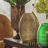 House Of Anantaa Vase & Candle Holder Gold Mandarin Vase