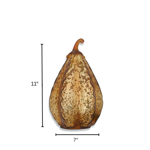 House Of Anantaa Artefact Gold Aurum Pumpkin Large (Gold) - Decorative Accent