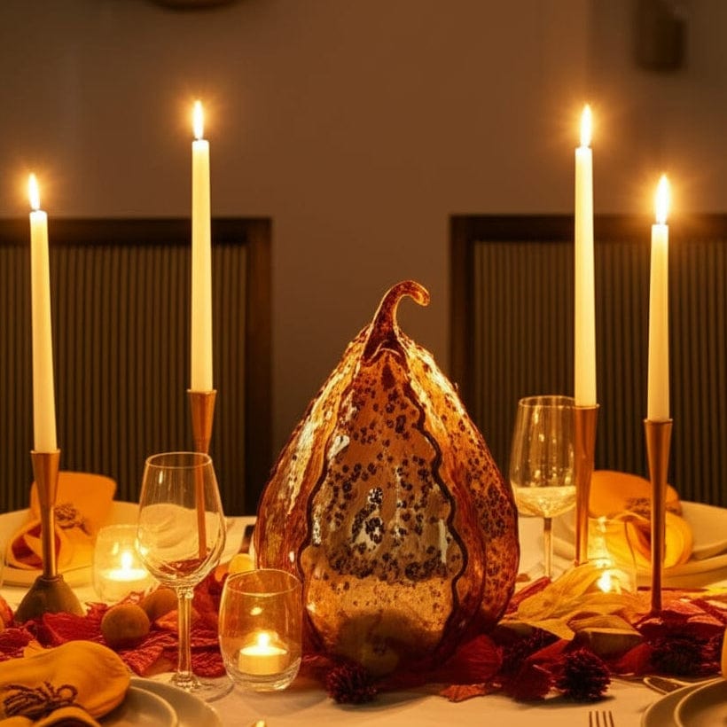 House Of Anantaa Artefact Gold Aurum Pumpkin Large (Gold) - Decorative Accent