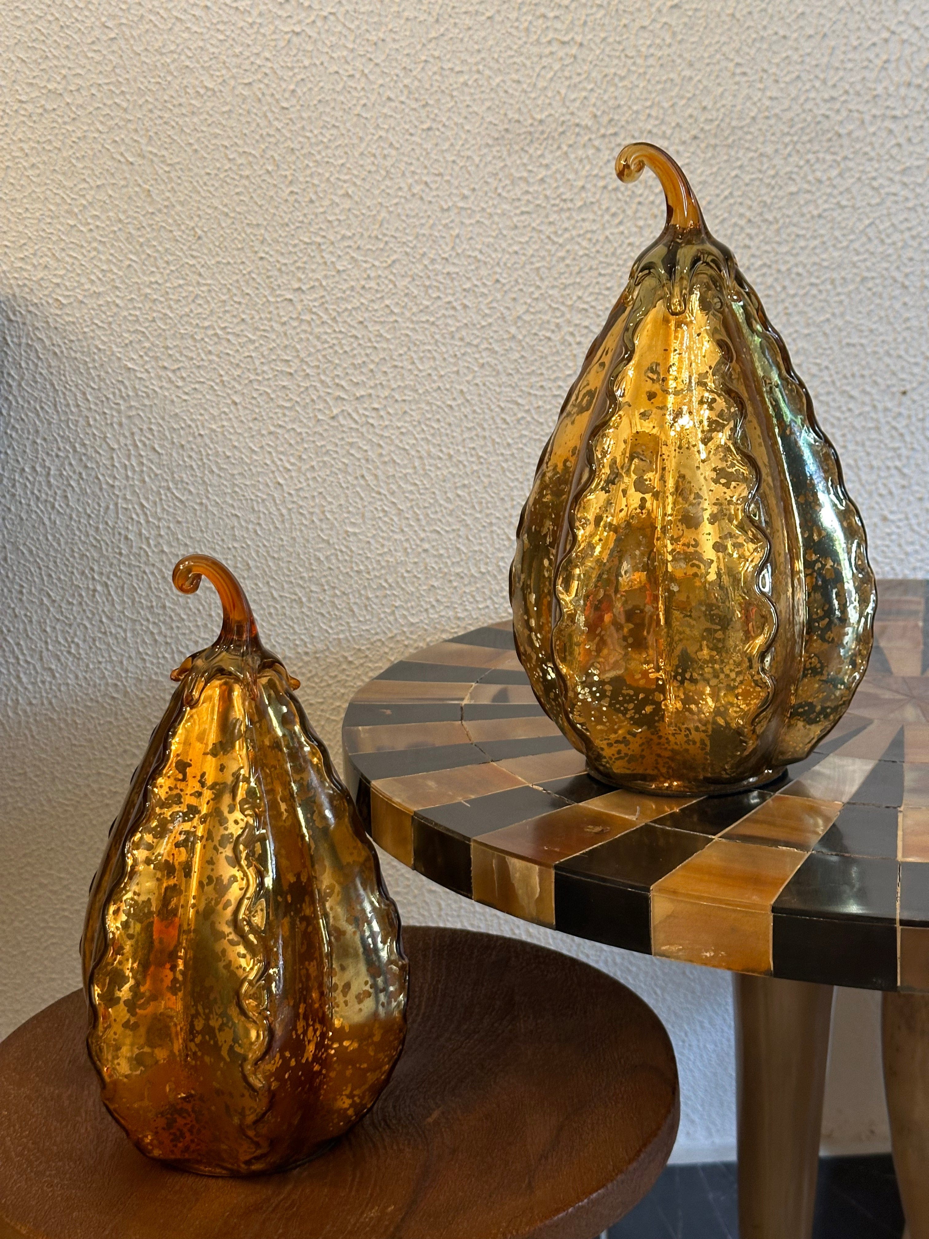House Of Anantaa Artefact Gold Aurum Pumpkin Large (Gold) - Decorative Accent
