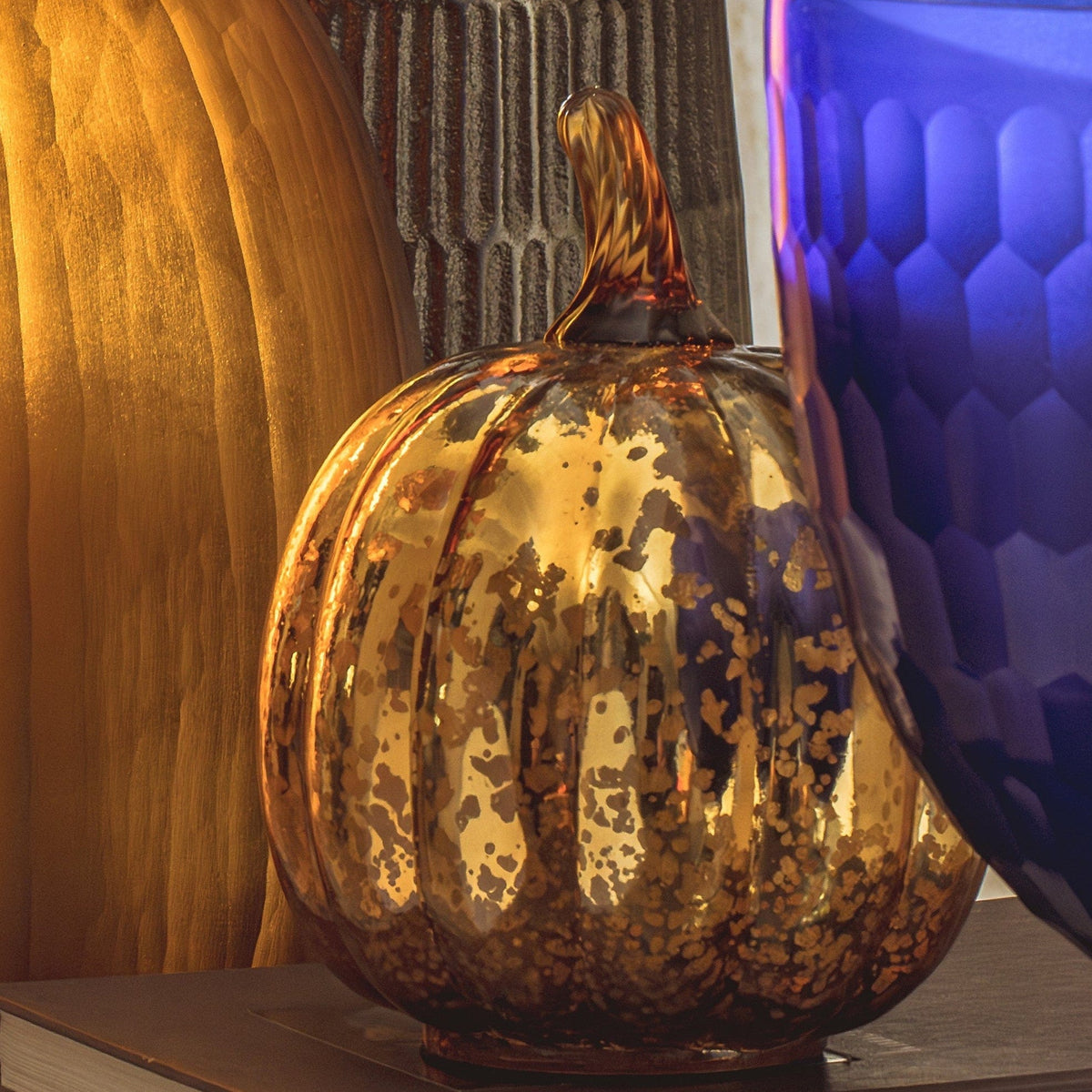 House Of Anantaa Artefact Gold Aurum Pumpkin Small (Gold) - Decorative Accent