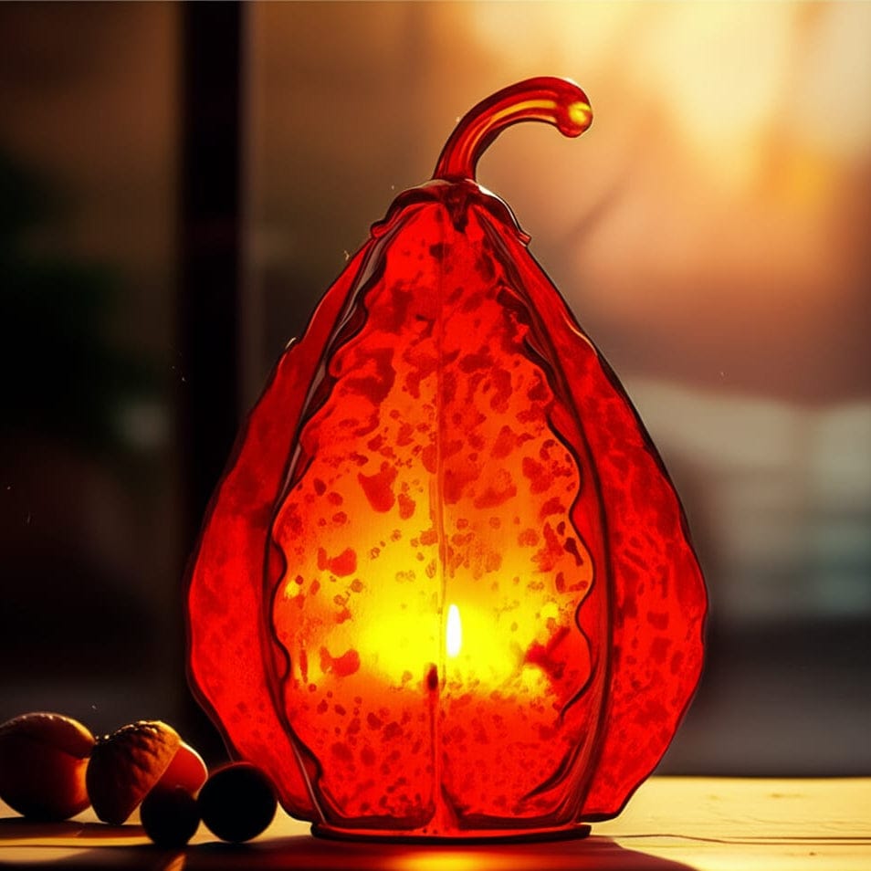 House Of Anantaa Artefact Red Ruby Pumpkin Large (Red) - Decorative Accent