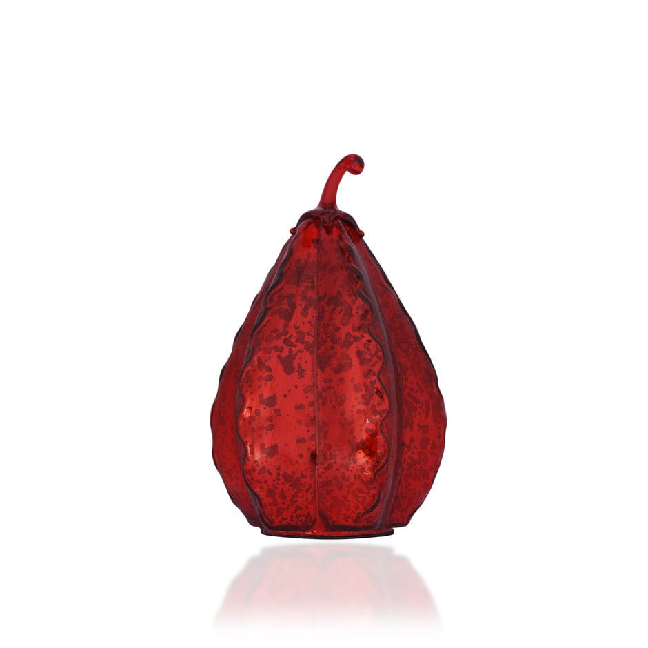House Of Anantaa Artefact Red Ruby Pumpkin Large (Red) - Decorative Accent