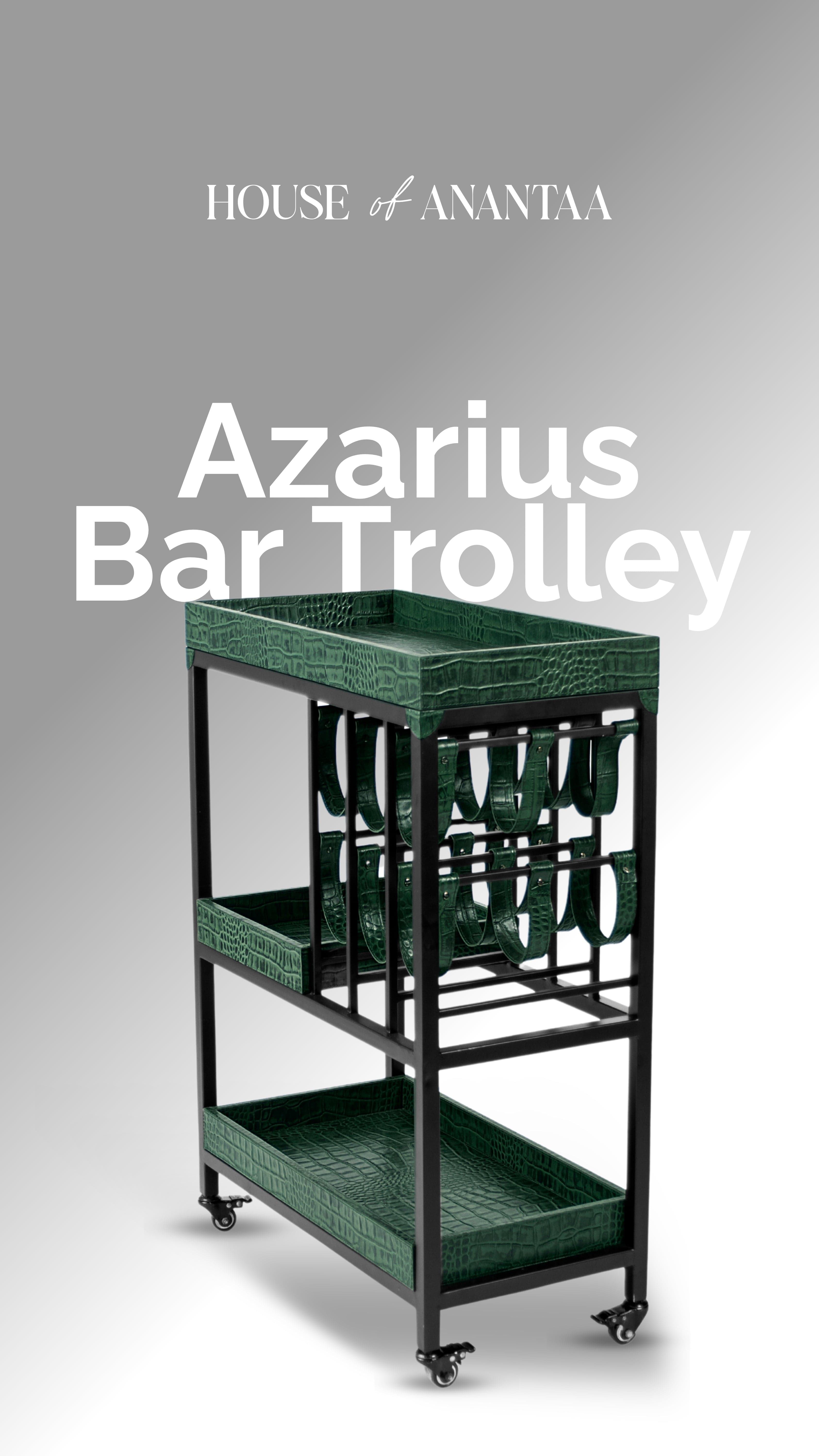 House Of Anantaa Bar Green Azarius Bar Trolley