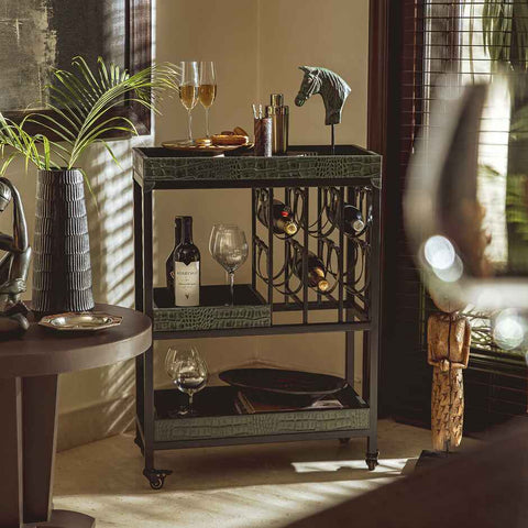 House Of Anantaa Bar Green Azarius Bar Trolley