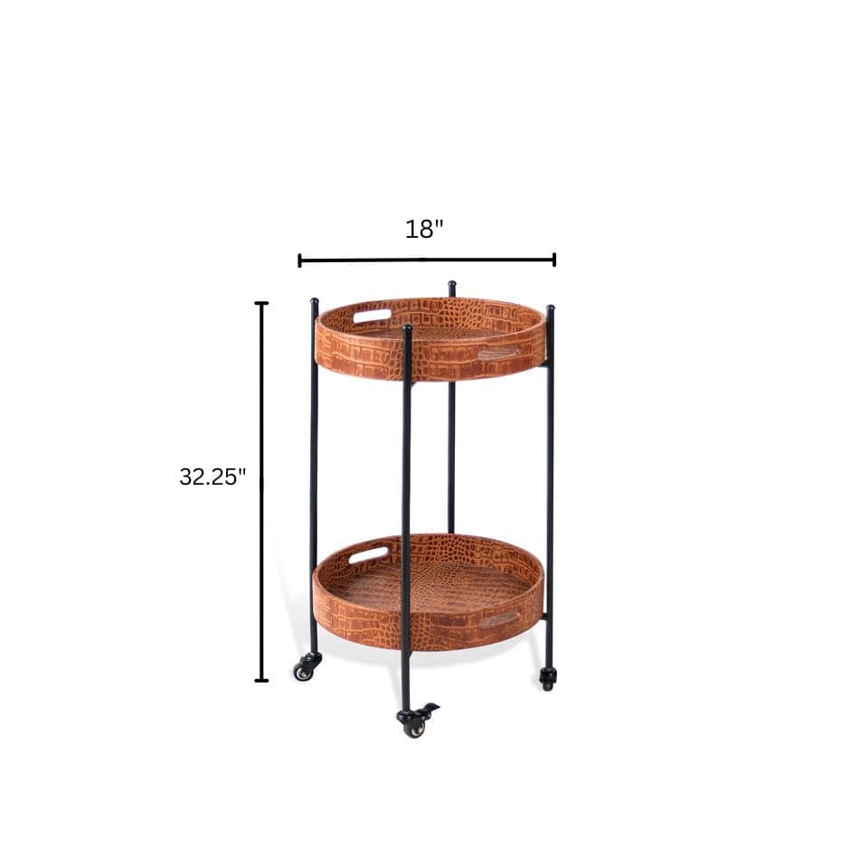 House Of Anantaa Bar Orange Natalie Bar Trolley