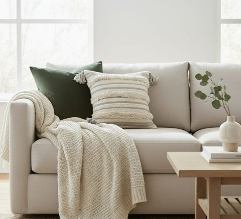 House Of Anantaa Cushion Beige/Grey Syrah Cushion Cover