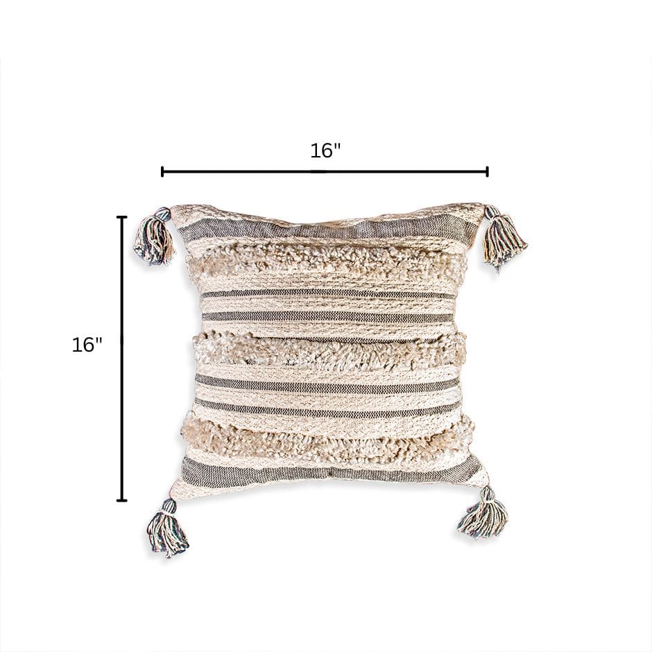 House Of Anantaa Cushion Beige/Grey Syrah Cushion Cover