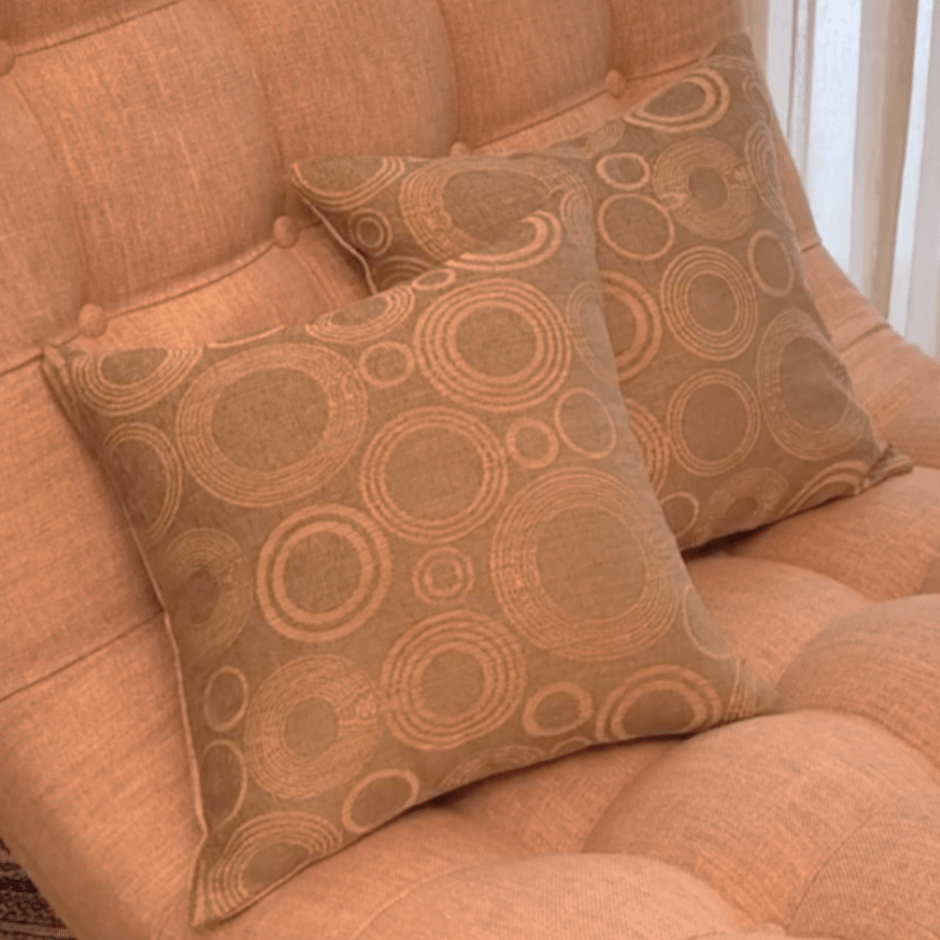 House Of Anantaa Cushion Beige/Khaki/Golden Rings of Saturn Cushion Cover