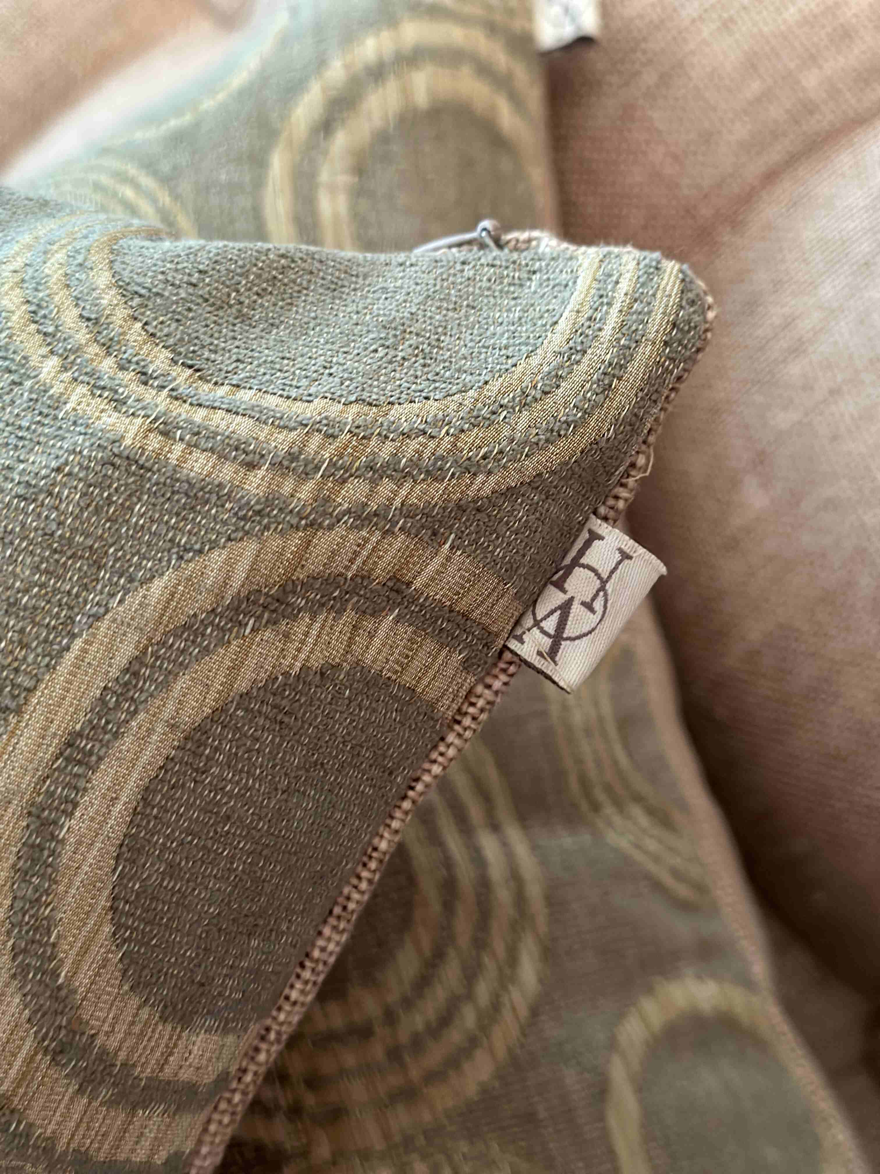 House Of Anantaa Cushion Beige/Khaki/Golden Rings of Saturn Cushion Cover