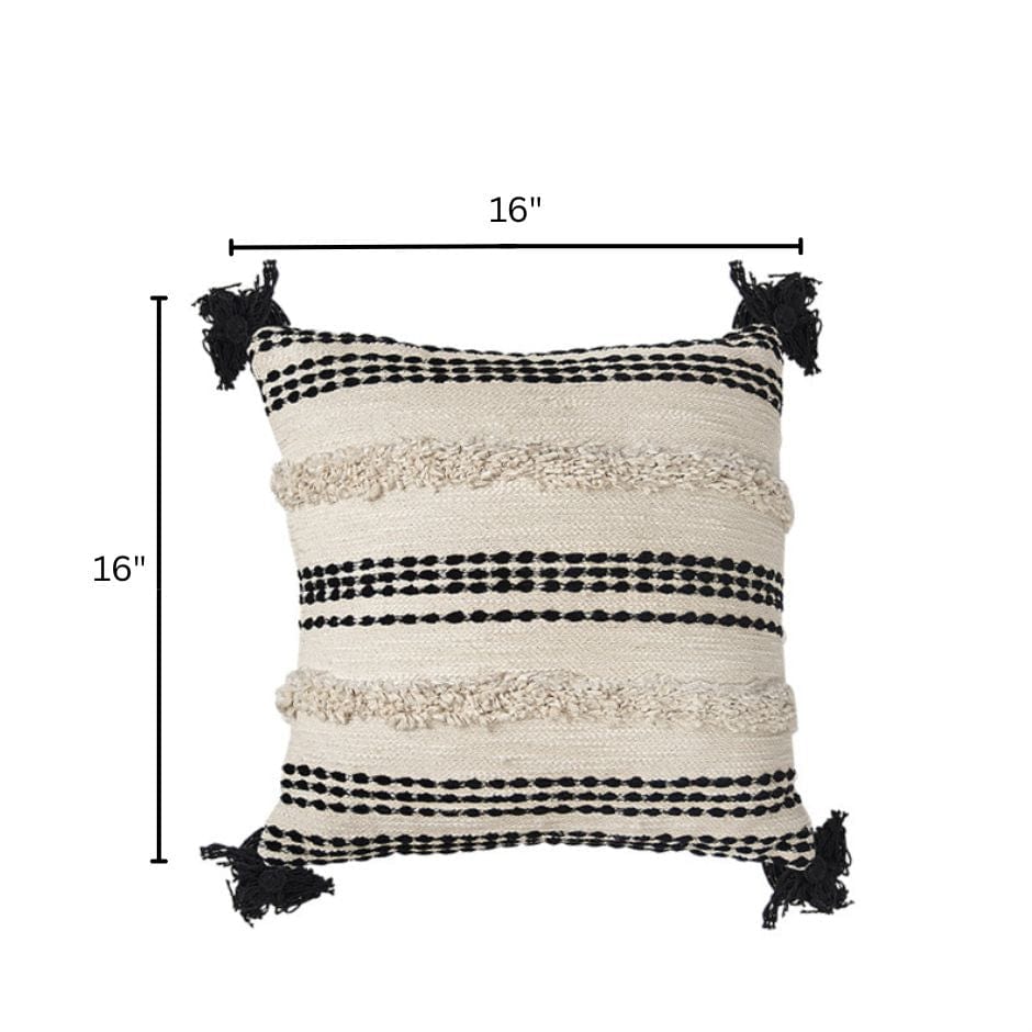 House Of Anantaa Cushion Black/White Syrah Cushion Cover