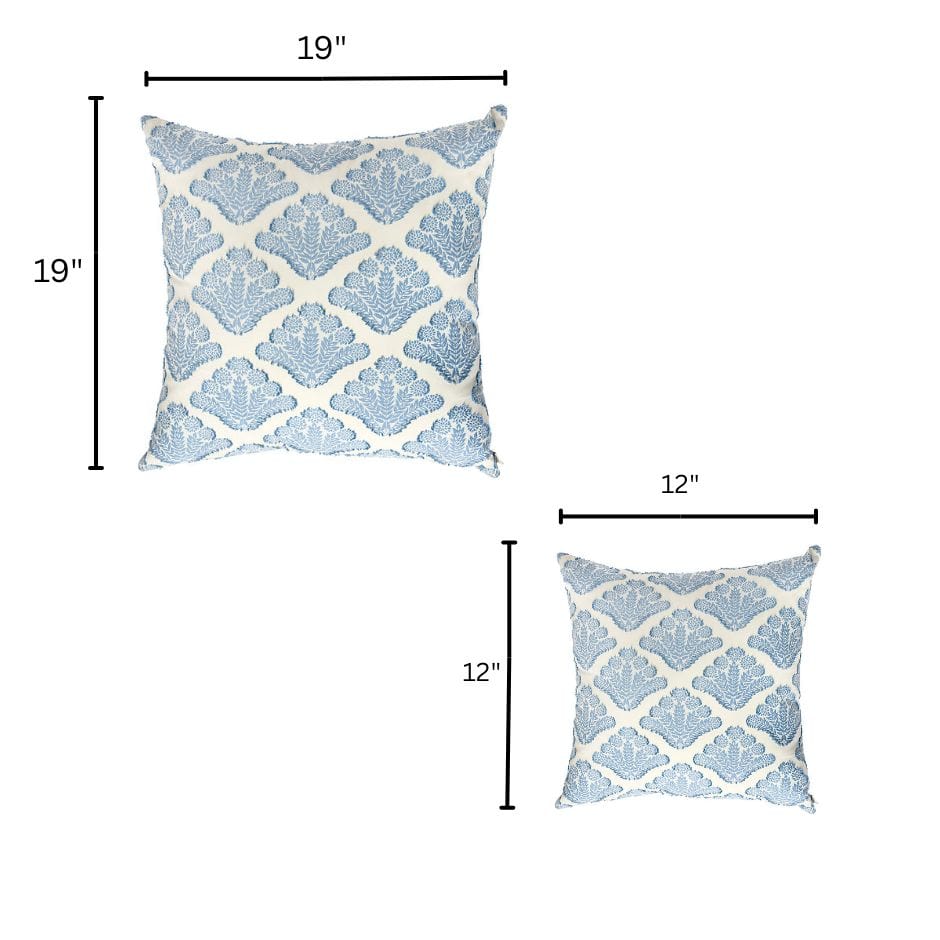 House Of Anantaa Cushion Blue Cauliflower Cushion Cover