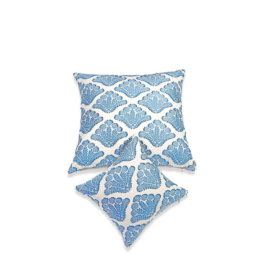 House Of Anantaa Cushion Blue Cauliflower Cushion Cover