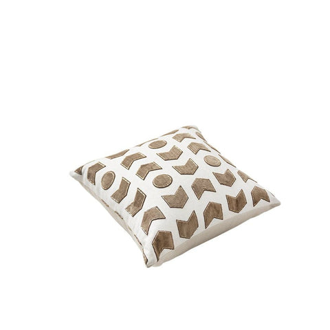 House Of Anantaa Cushion Mushroom Brown/ White Barbados Cushion Cover