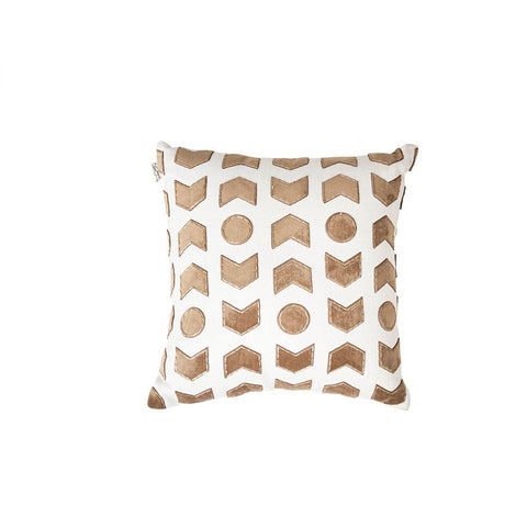 House Of Anantaa Cushion Mushroom Brown/ White Barbados Cushion Cover