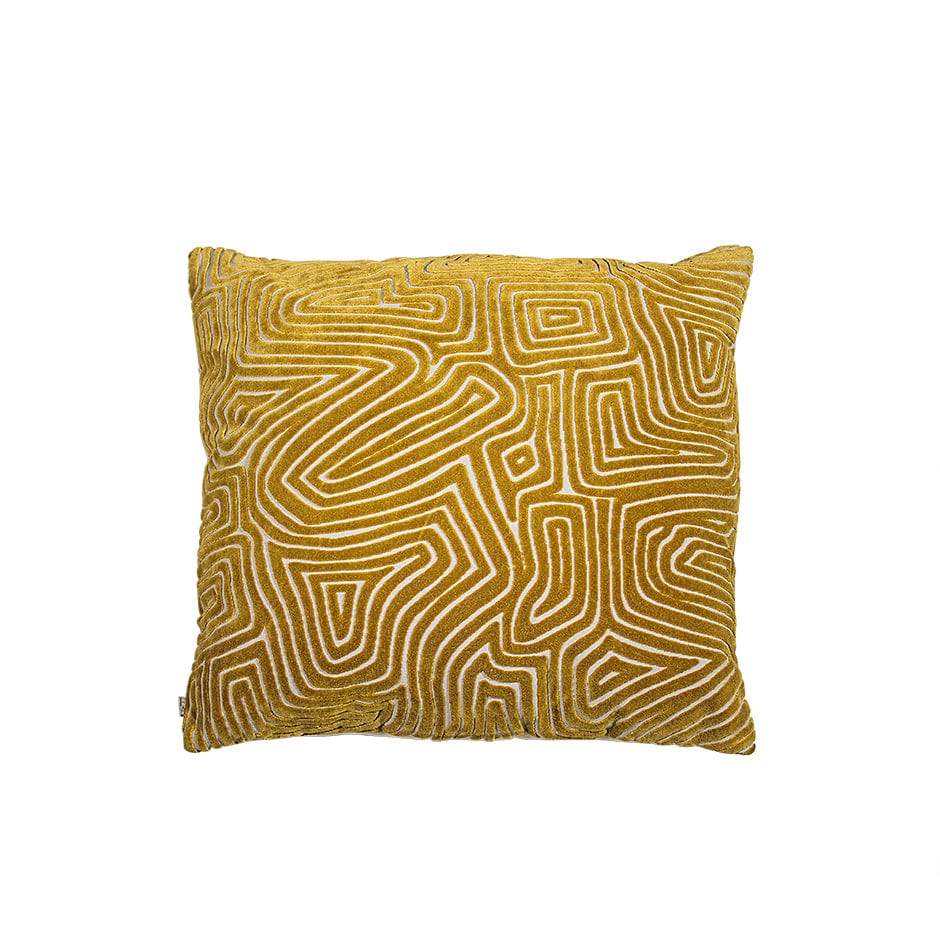House Of Anantaa Cushion Mustard Gold/ Beige Chrysus Cushion Cover