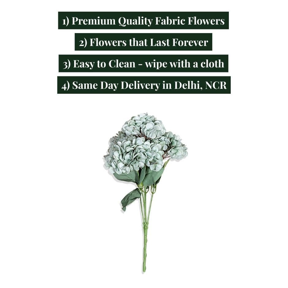 House Of Anantaa Flower Blue Hydrangea Flower (Blue)