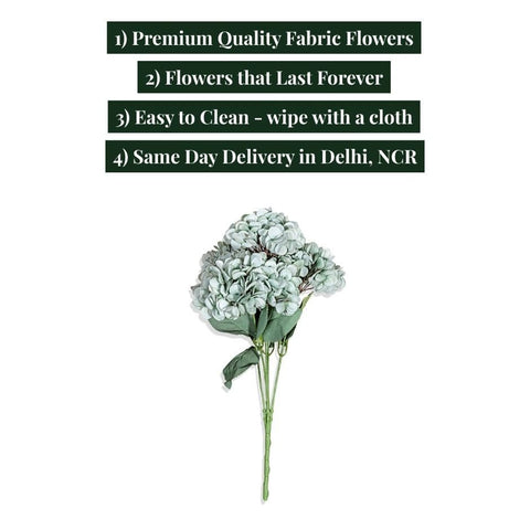 House Of Anantaa Flower Blue Hydrangea Flower (Blue)