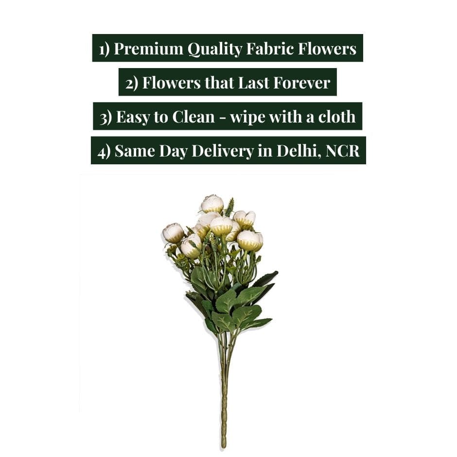 House Of Anantaa Flower Cream Camellia