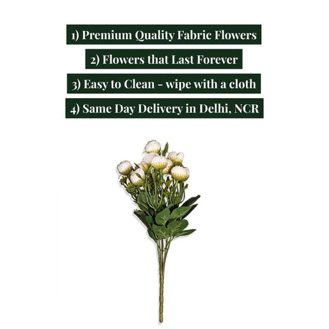 House Of Anantaa Flower Cream Camellia