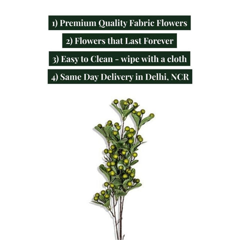 House Of Anantaa Flower Green Cherry Flower- Long (Green)