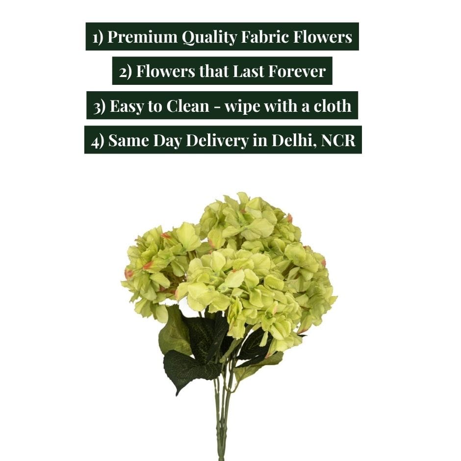 House Of Anantaa Flower Green Hydrangea Flower (Green)