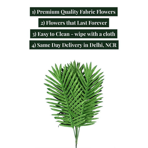 House Of Anantaa Flower Green Palm Leaf