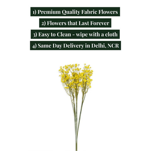 House Of Anantaa Flower Green Zipso Flower - Yellow