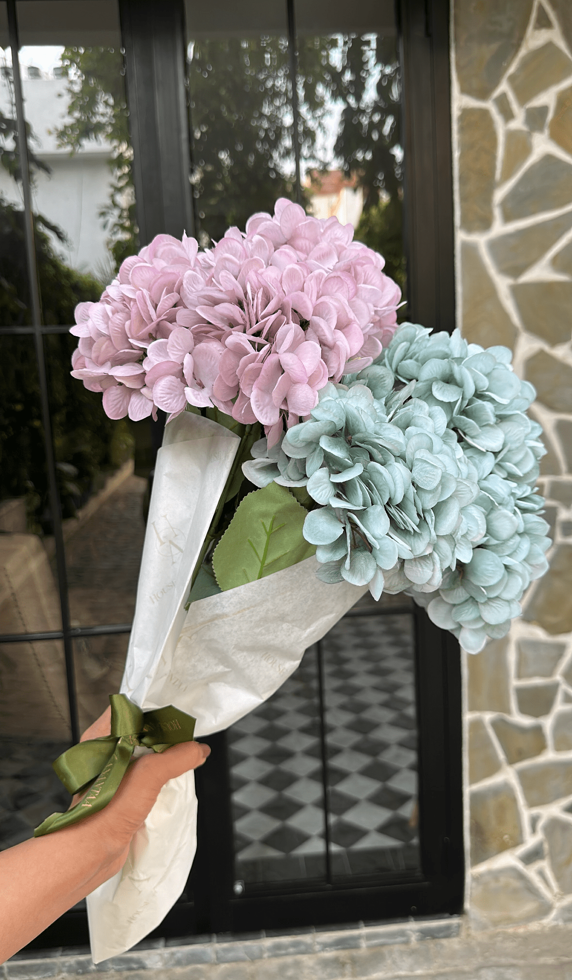 House Of Anantaa Flower Lavender Hydrangea Flower (Lavender)