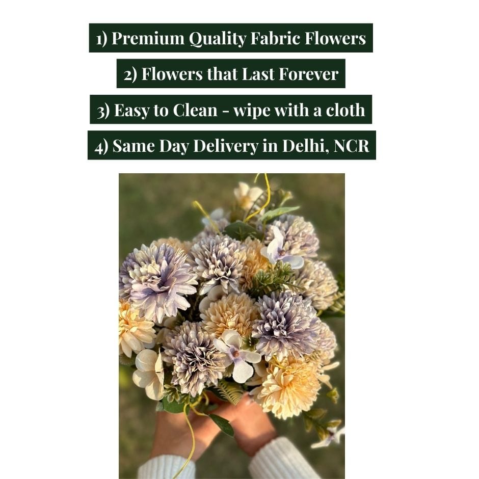 House Of Anantaa Flower Peach & lavender Ballum Flower - Peach & Lavender