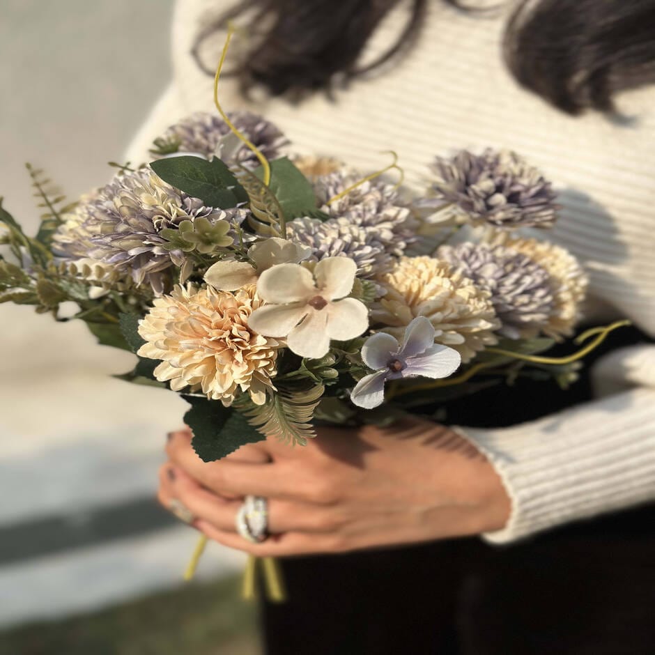 House Of Anantaa Flower Peach & lavender Ballum Flower - Peach & Lavender