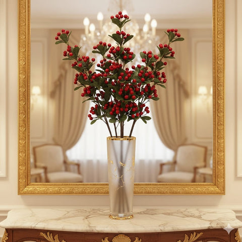 House Of Anantaa Flower Red Cherry Flower- Long (Red)