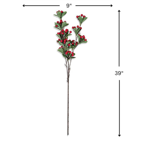 House Of Anantaa Flower Red Cherry Flower- Long (Red)