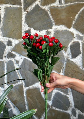 House Of Anantaa Flower Red Cherry Flower-Small