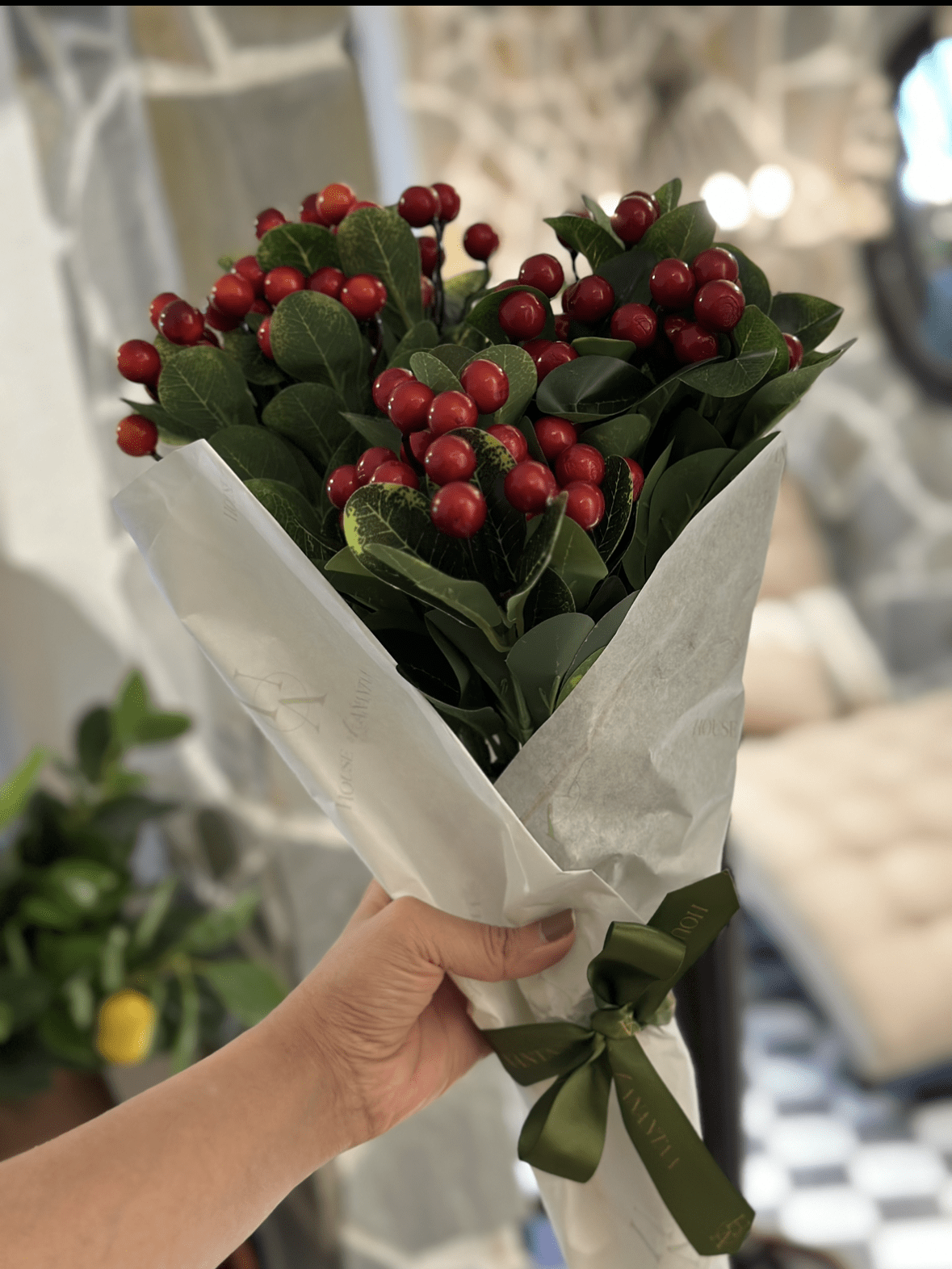 House Of Anantaa Flower Red Cherry Flower-Small