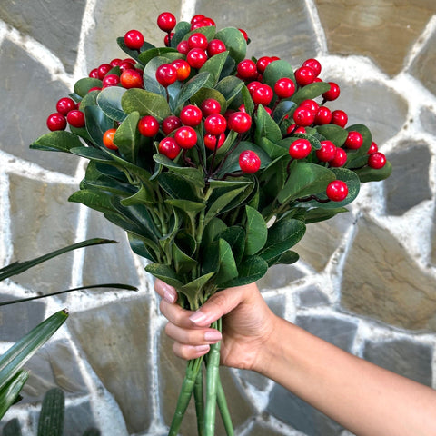 House Of Anantaa Flower Red Cherry Flower-Small