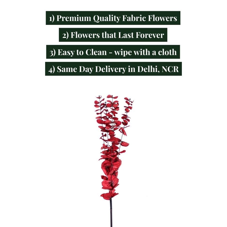 House Of Anantaa Flower Red Eucalyptus Flower (Red)