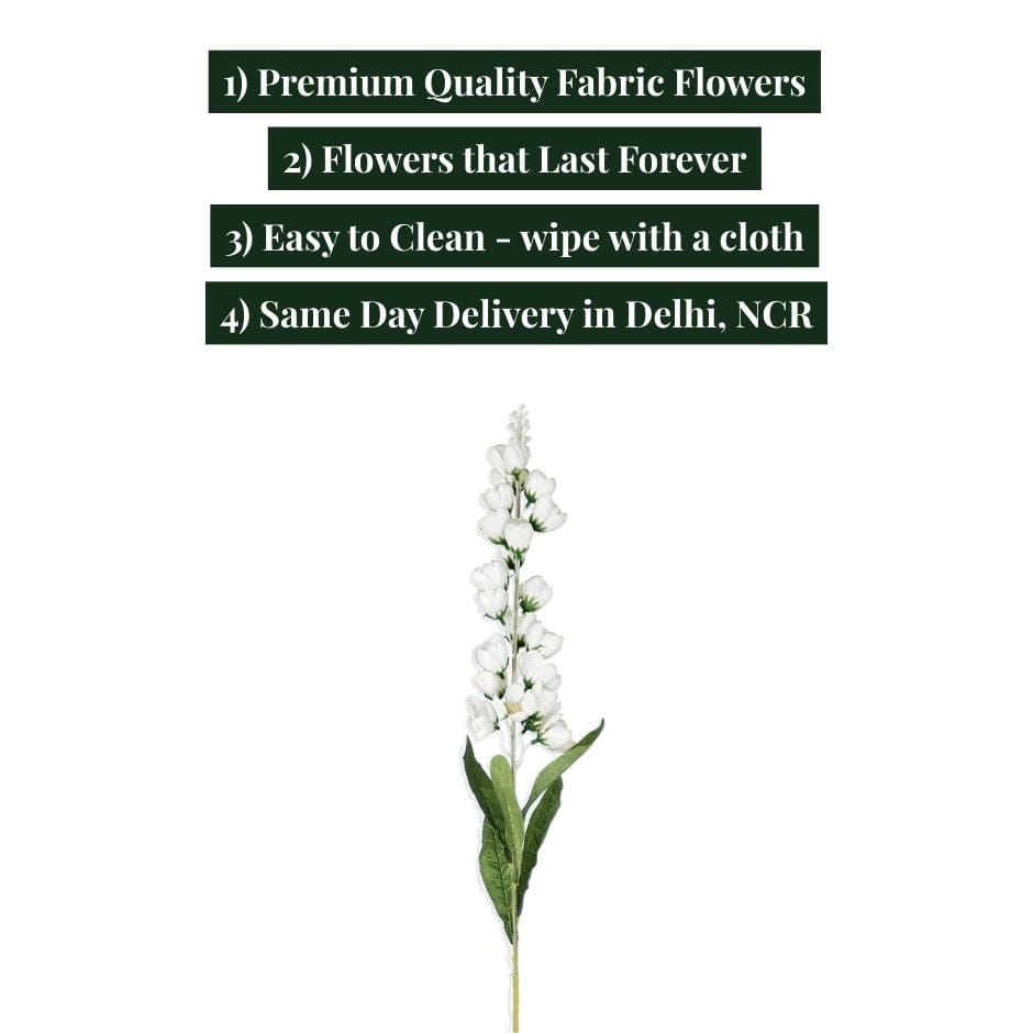 House Of Anantaa Flower White Bud Flower - White