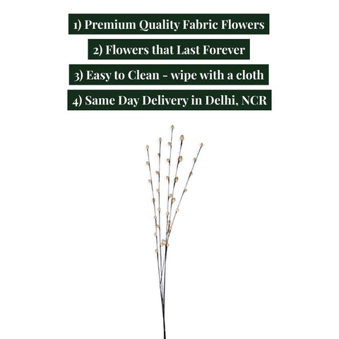 House Of Anantaa Flower White Bud Stick