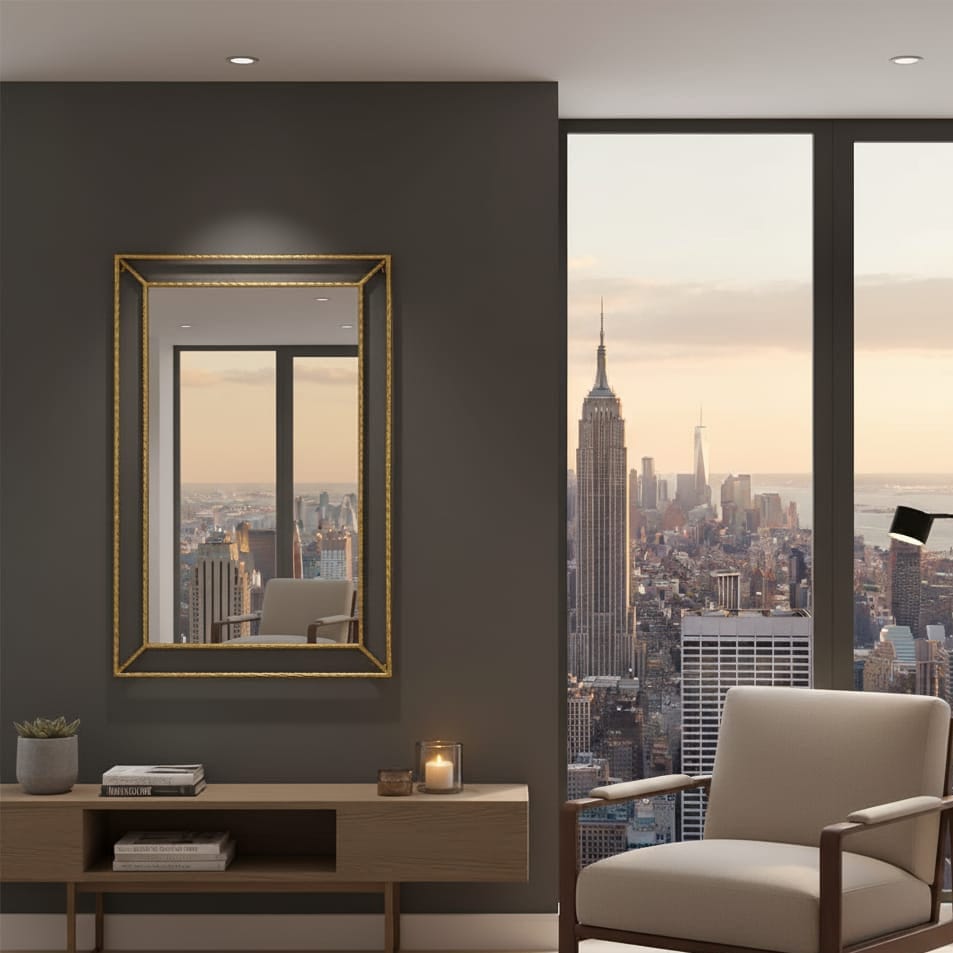 House Of Anantaa Furniture Antique Gold Diana Mirror