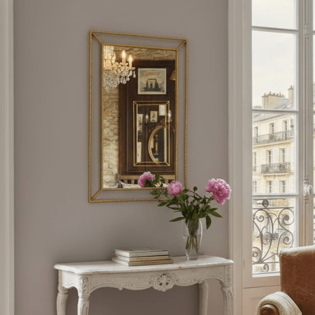 House Of Anantaa Furniture Antique Gold Diana Mirror