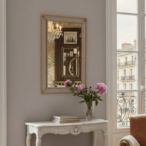 House Of Anantaa Furniture Antique Gold Diana Mirror