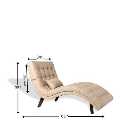 House Of Anantaa Furniture Beige Chaise Lounger