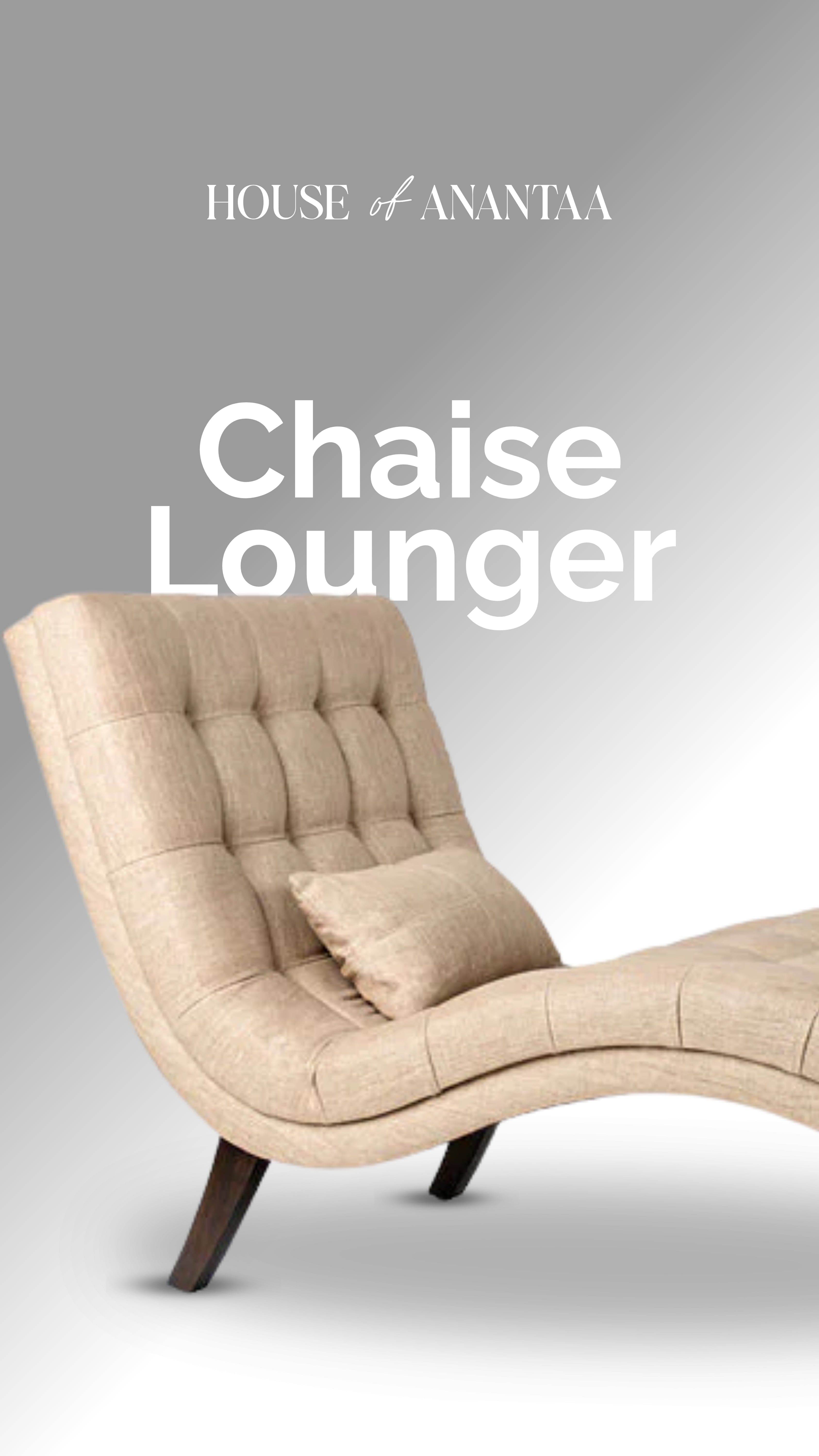 House Of Anantaa Furniture Beige Chaise Lounger
