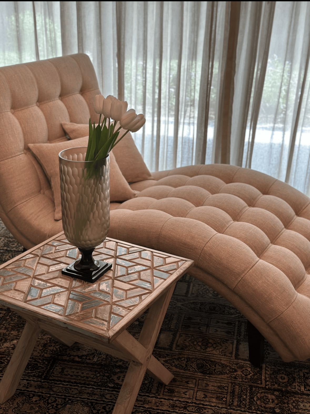 House Of Anantaa Furniture Beige Chaise Lounger