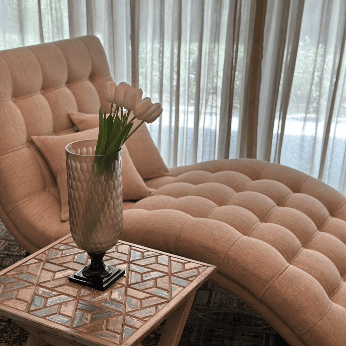 House Of Anantaa Furniture Beige Chaise Lounger