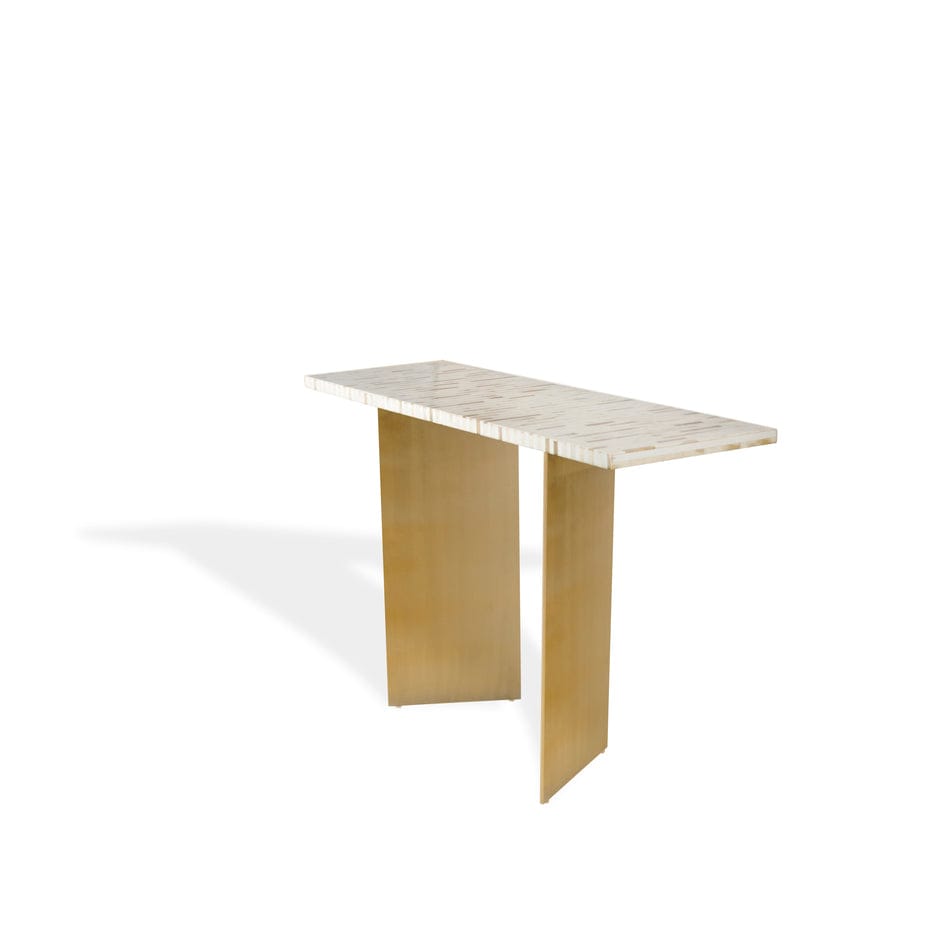 House Of Anantaa Furniture Beige/White Como Console